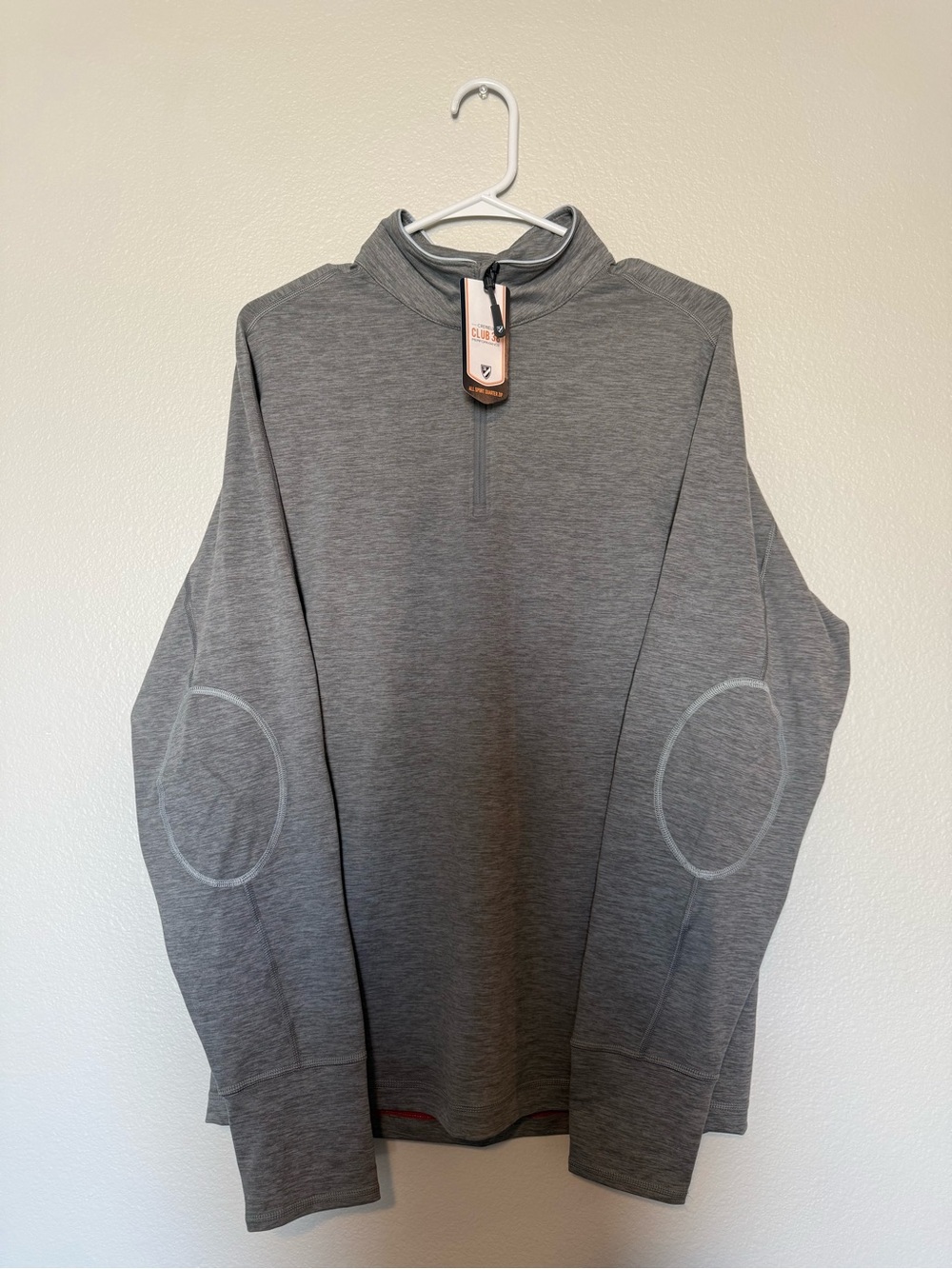 Daniel Cremieux Gray Zip-Neck Performance Sweater